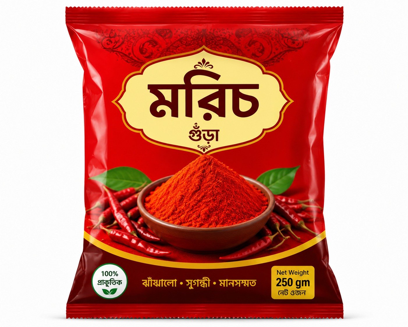 মরিচ গুঁড়া  200 গ্রাম প্যাকেট