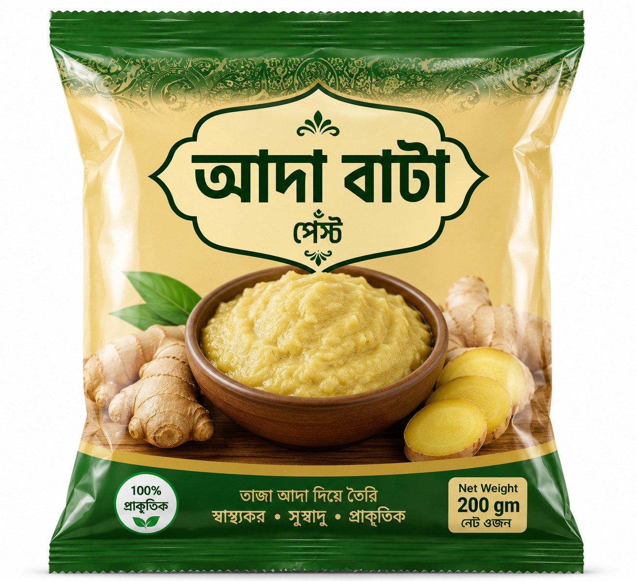 আদা ২০০ গ্রাম প্যাকেট